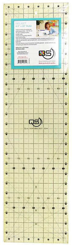 Quilters Select Non Slip Ruler 6.5" x 24"