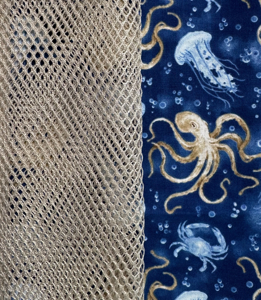 Beach Bag Tan with Jellyfish