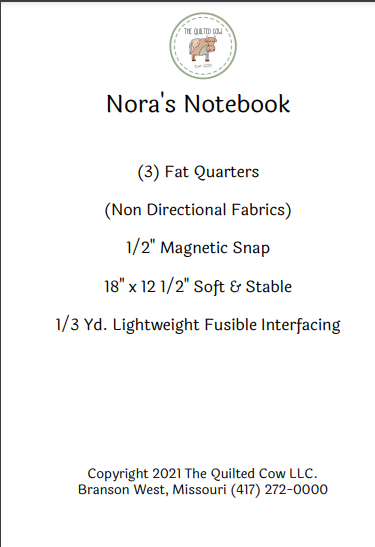 Nora's Notebook Quilted Cow Pattern