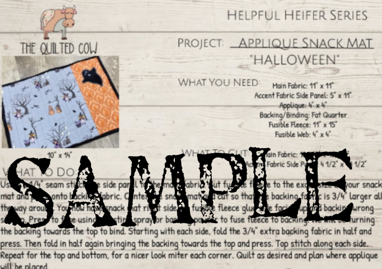 HH Applique Snack Mat Halloween