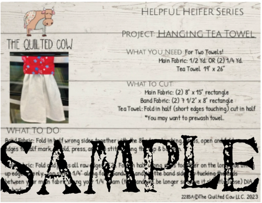 Helpful Heifer Hanging Tea Towel