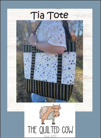 Tia Tote Quilted Cow Pattern