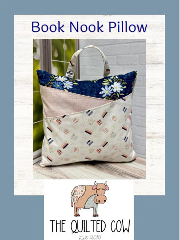 Book Nook Pillow Quilted Cow Pattern