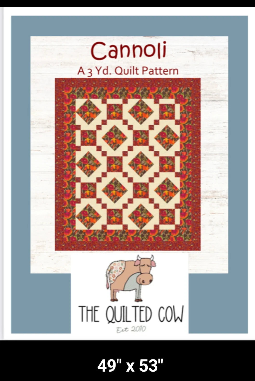 Cannoli Quilted Cow Pattern
