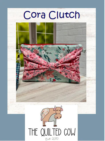 Cora Clutch Quilted Cow Pattern