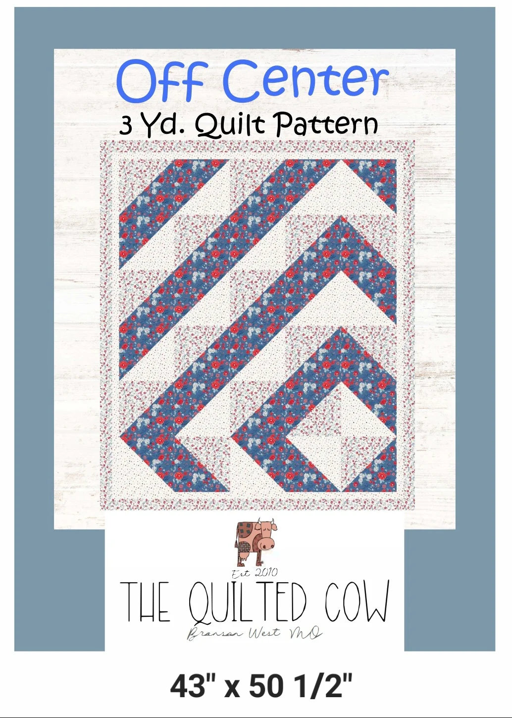Off Center Quilted Cow Pattern