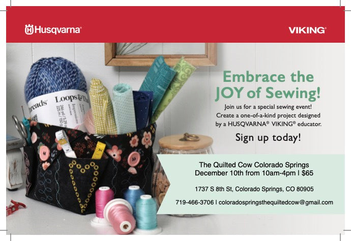 HUSQVARNA® VIKING® Event - Sew Organized Basket (Education Event)