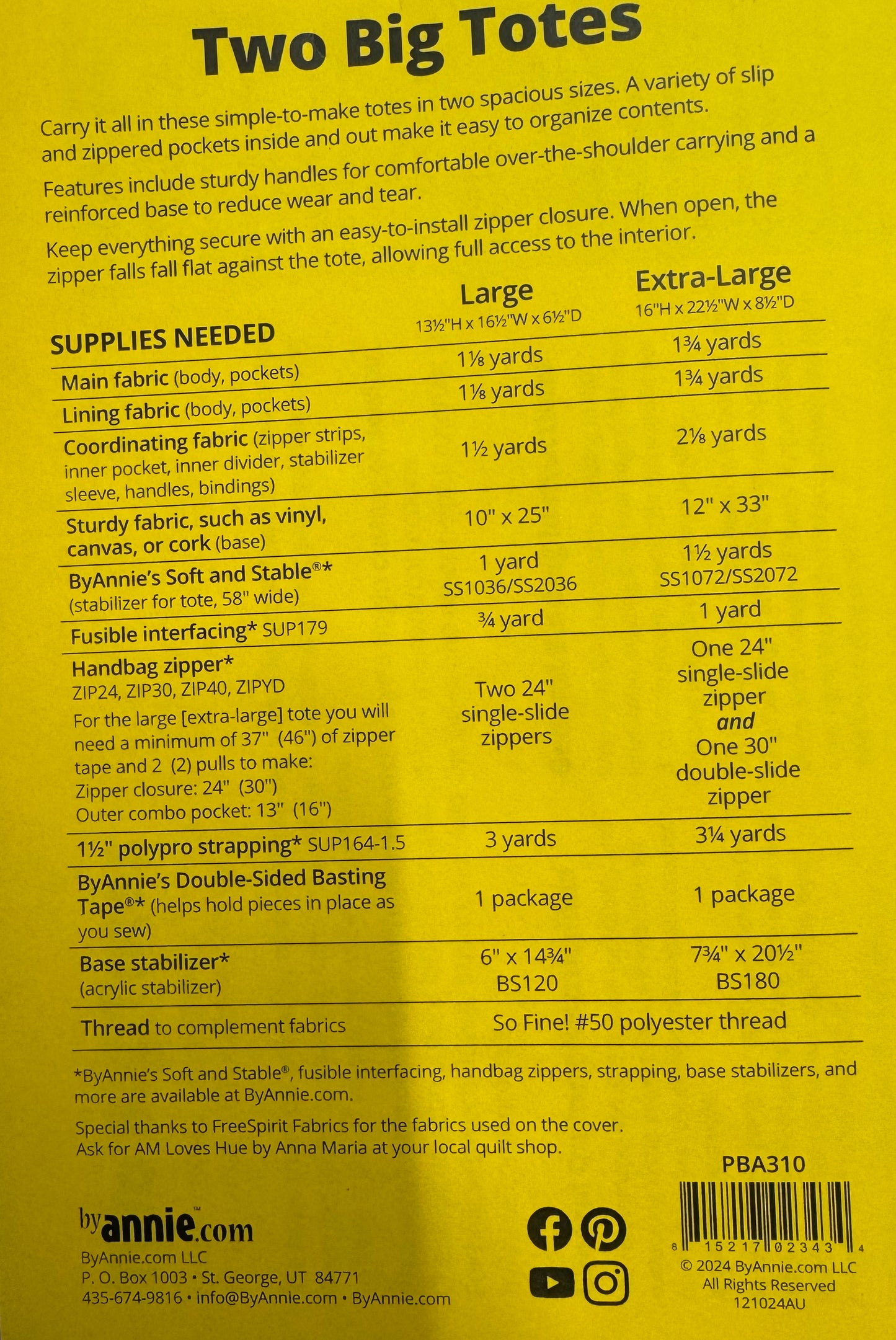 Two Big Totes Bag Class