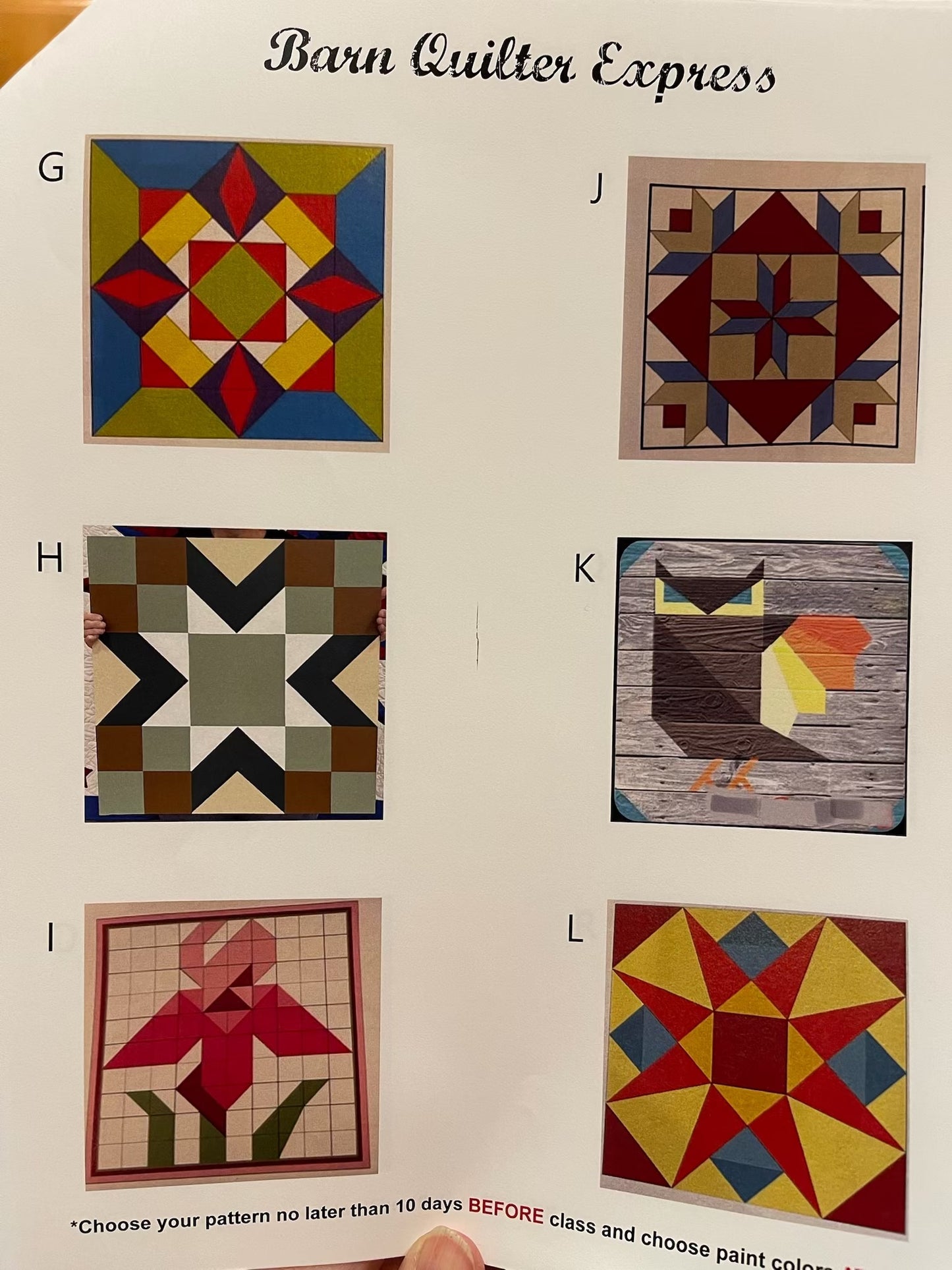 Barn Block (Quilt Block Painting Workshop)