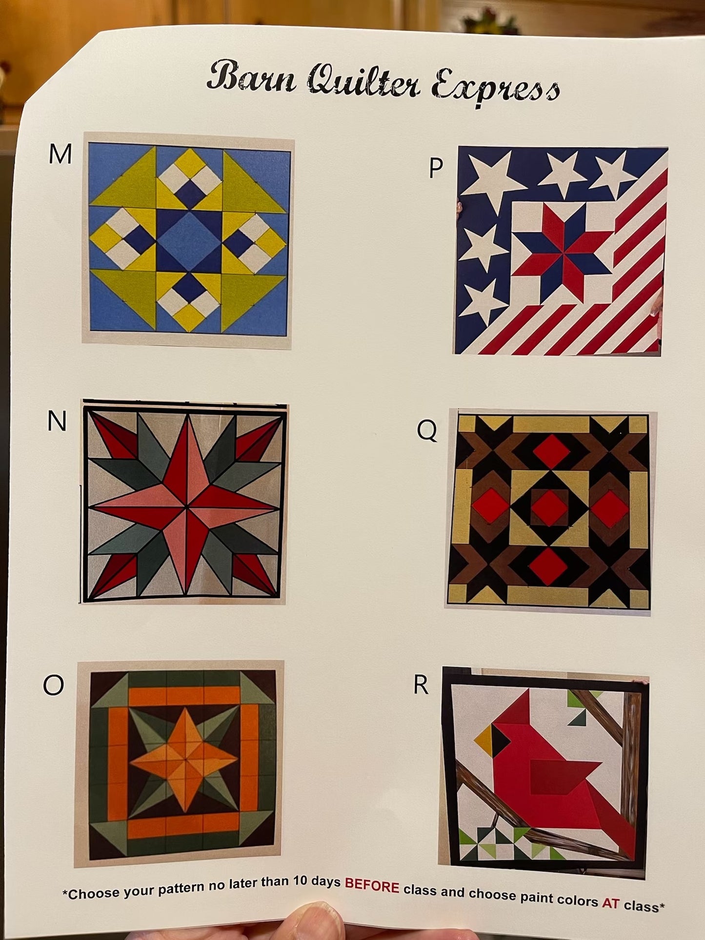 Barn Block (Quilt Block Painting Workshop)