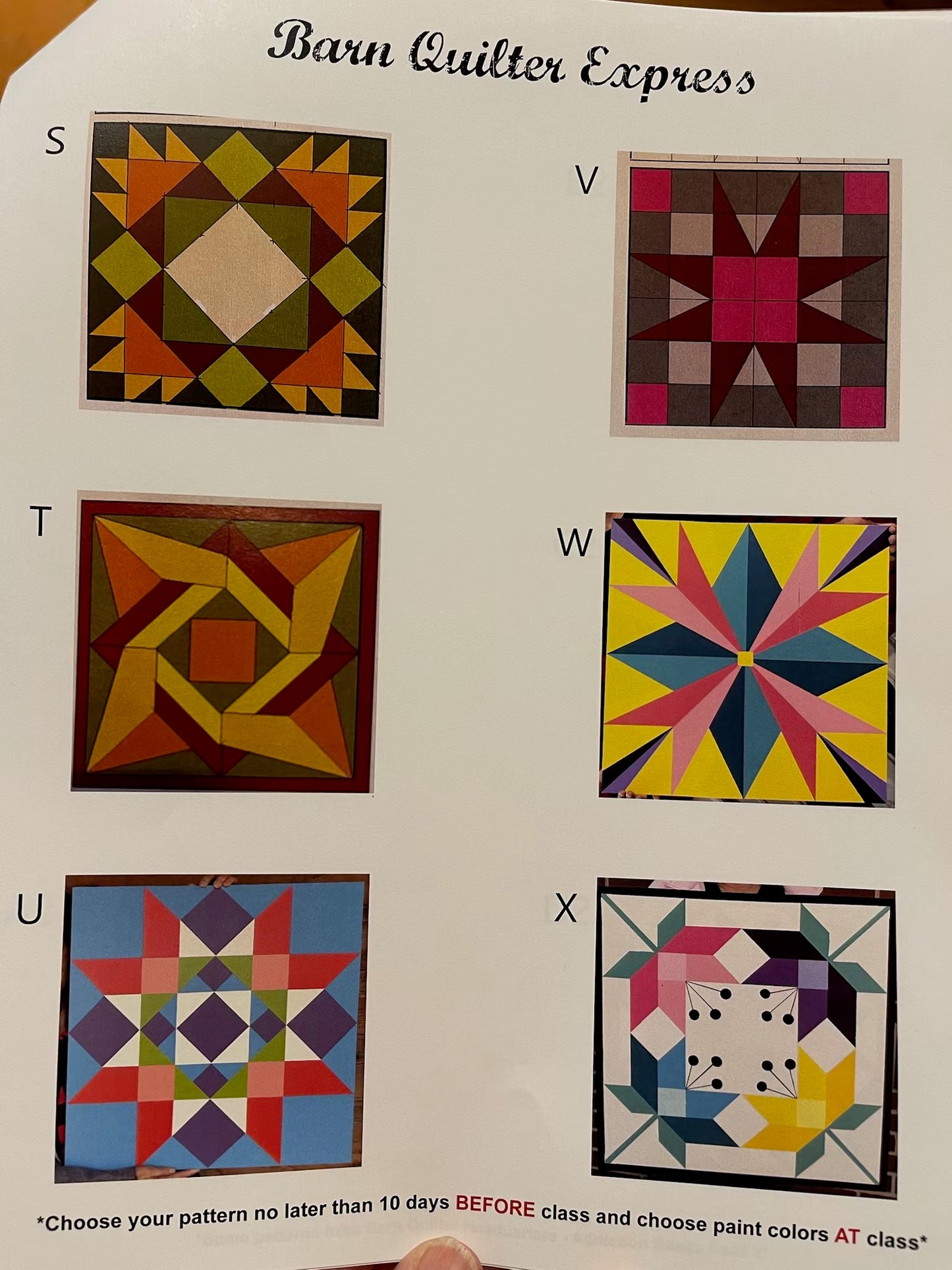 Barn Block (Quilt Block Painting Workshop)