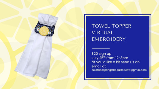 Towel Topper July Virtual Embroidery