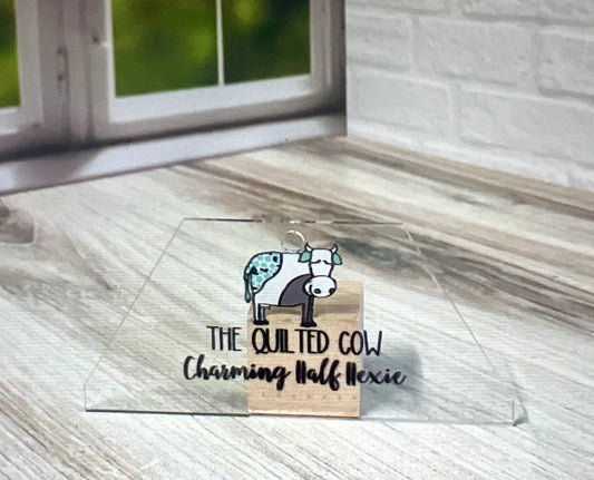 Quilted Cow-Charming Half Hexie Acrylic Template