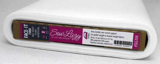 Sew Lazy Face It Firm Fusible Interfacing 20in x 15yd