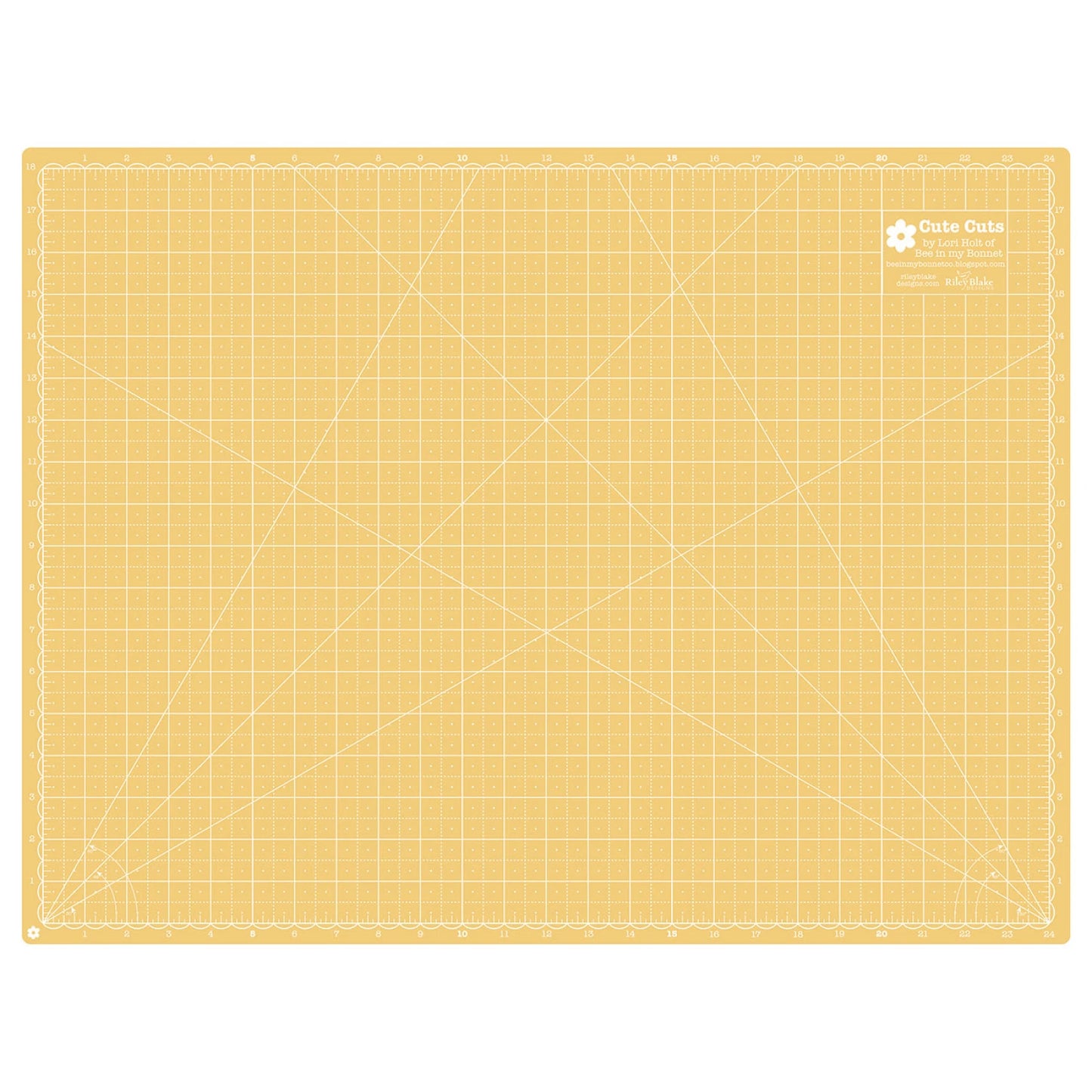 Lori Holt 18x24 Cutting Mat Tea Rose/Honey