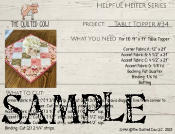 Helpful Heifer Table Runner #34