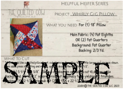 Helpful Heifer Whirly Gig Pillow Kit