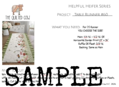 Helpful Heifer Table Runner #60