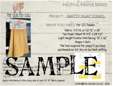 Helpful Heifer Smitty Snap Towel