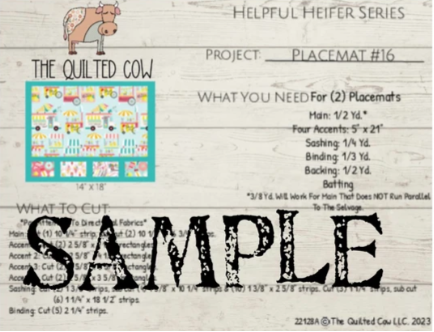 Helpful Heifer Placemat #16