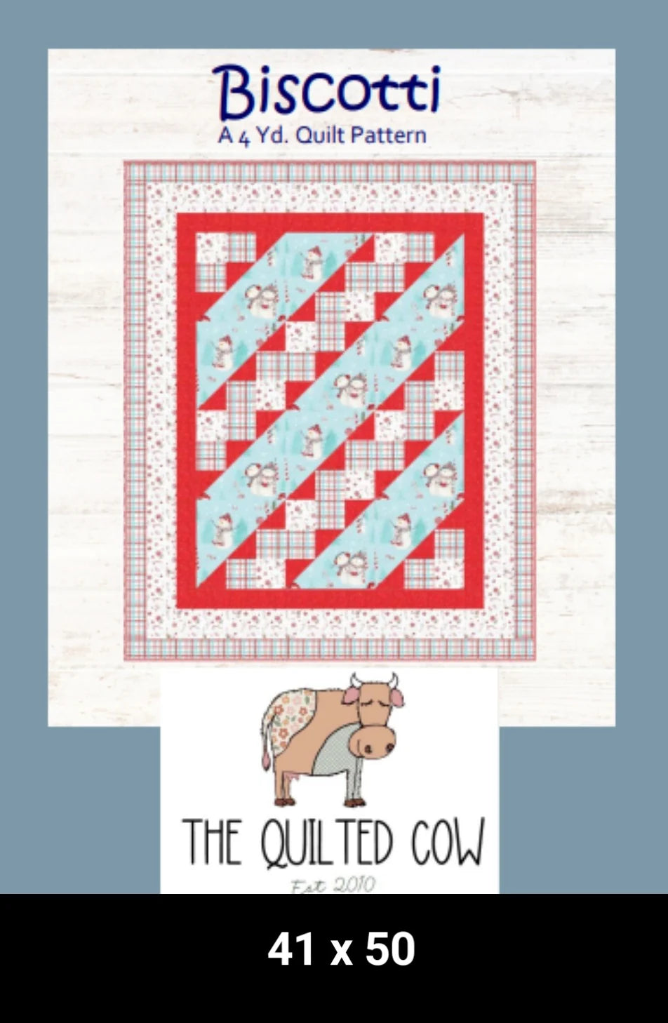 Biscotti Quilted Cow Pattern