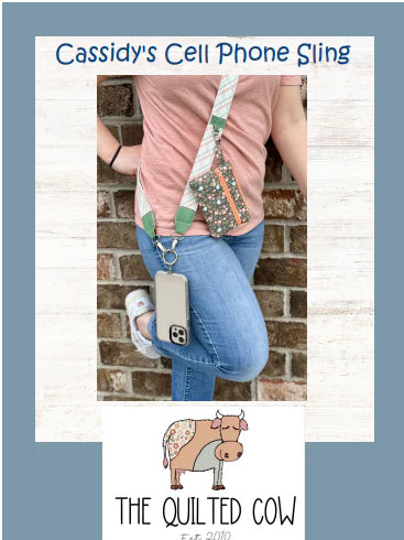 Cassidy's Cell Phone Sling Quilted Cow Pattern