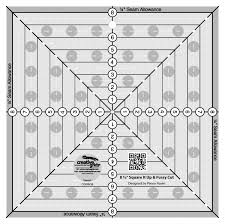 Creative Grids 8-1/2in Square It Up or Fussy Cut Square Quilt Ruler