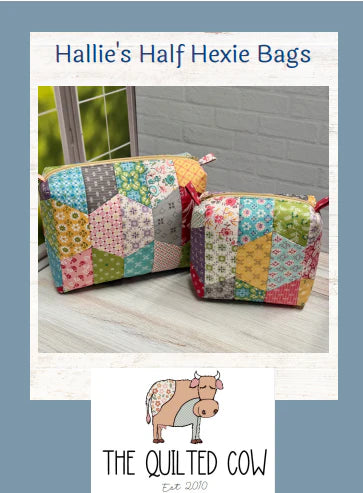 Hallie's Half Hexie Bag Quilted Cow Pattern