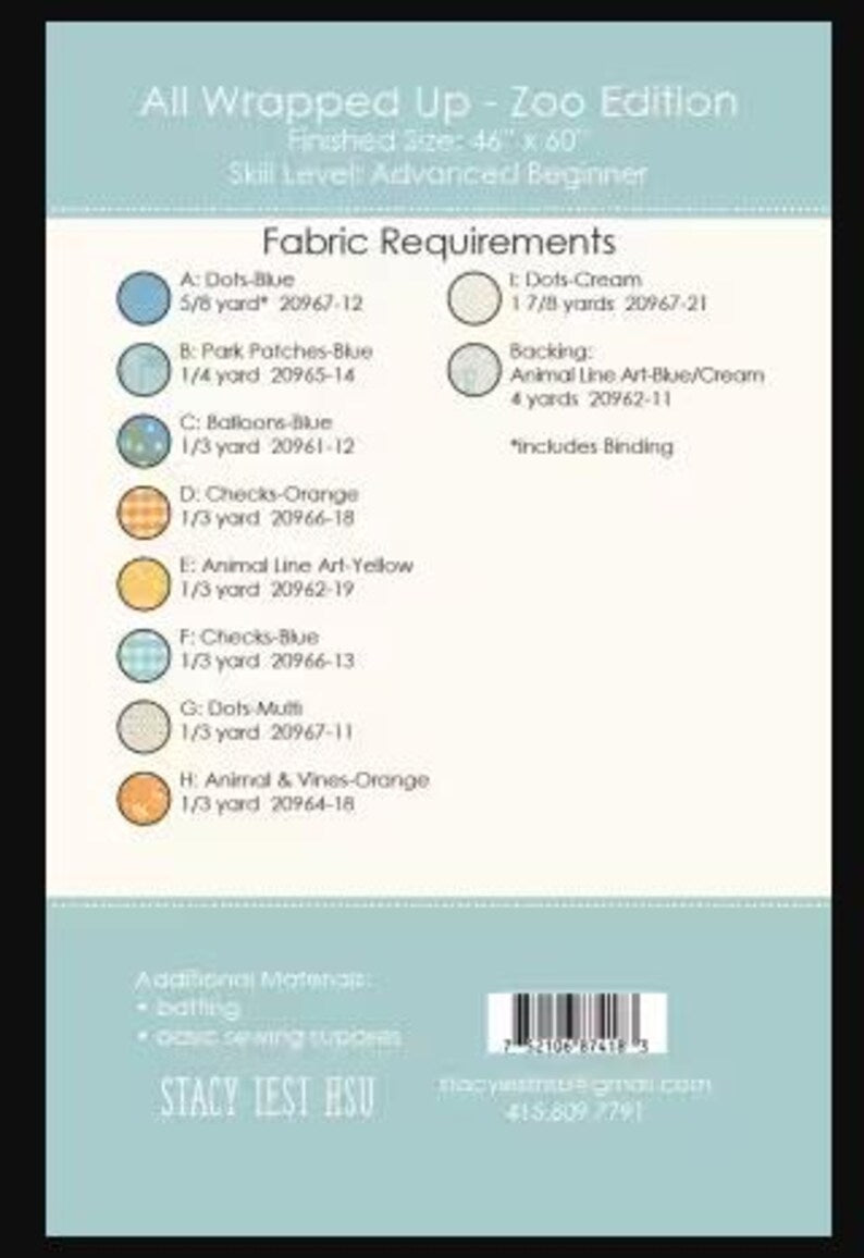 All Wrapped Up- Zoo Edition Quilt Pattern