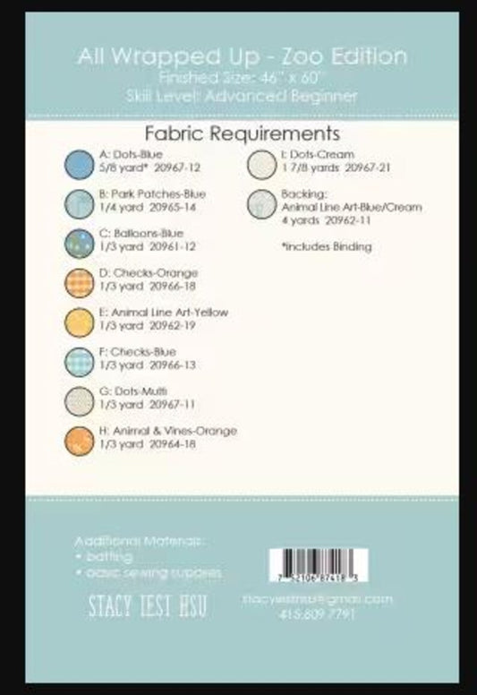 All Wrapped Up- Zoo Edition Quilt Pattern