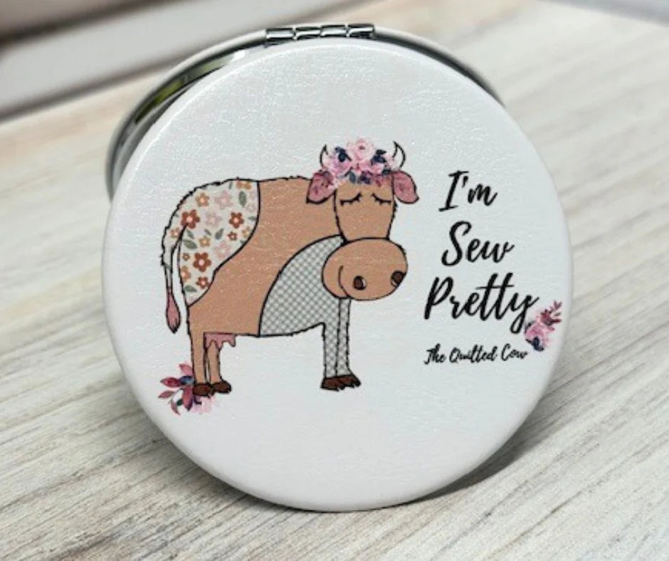 Quilted Cow -I'm Sew Pretty Mirror