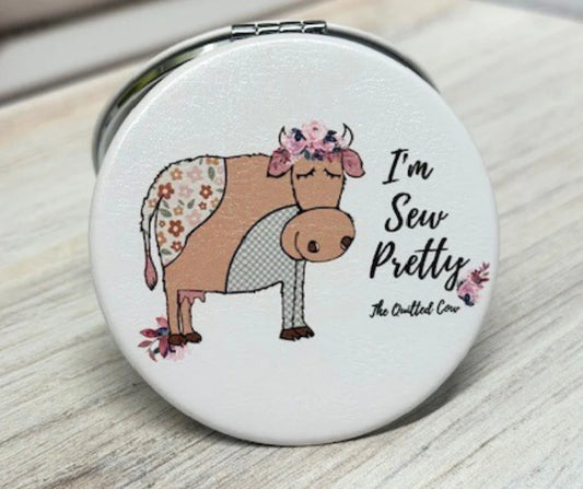 Quilted Cow -I'm Sew Pretty Mirror