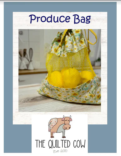 Produce Bag Quilted Cow Pattern