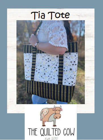 Tia Tote Quilted Cow Pattern