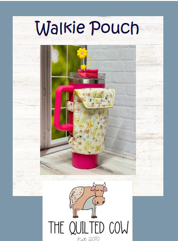Walkie Pouch Quilted Cow Pattern