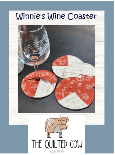 Winnie's Wine Coaster Quilted Cow Pattern