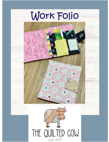 Work Folio Quilted Cow Pattern